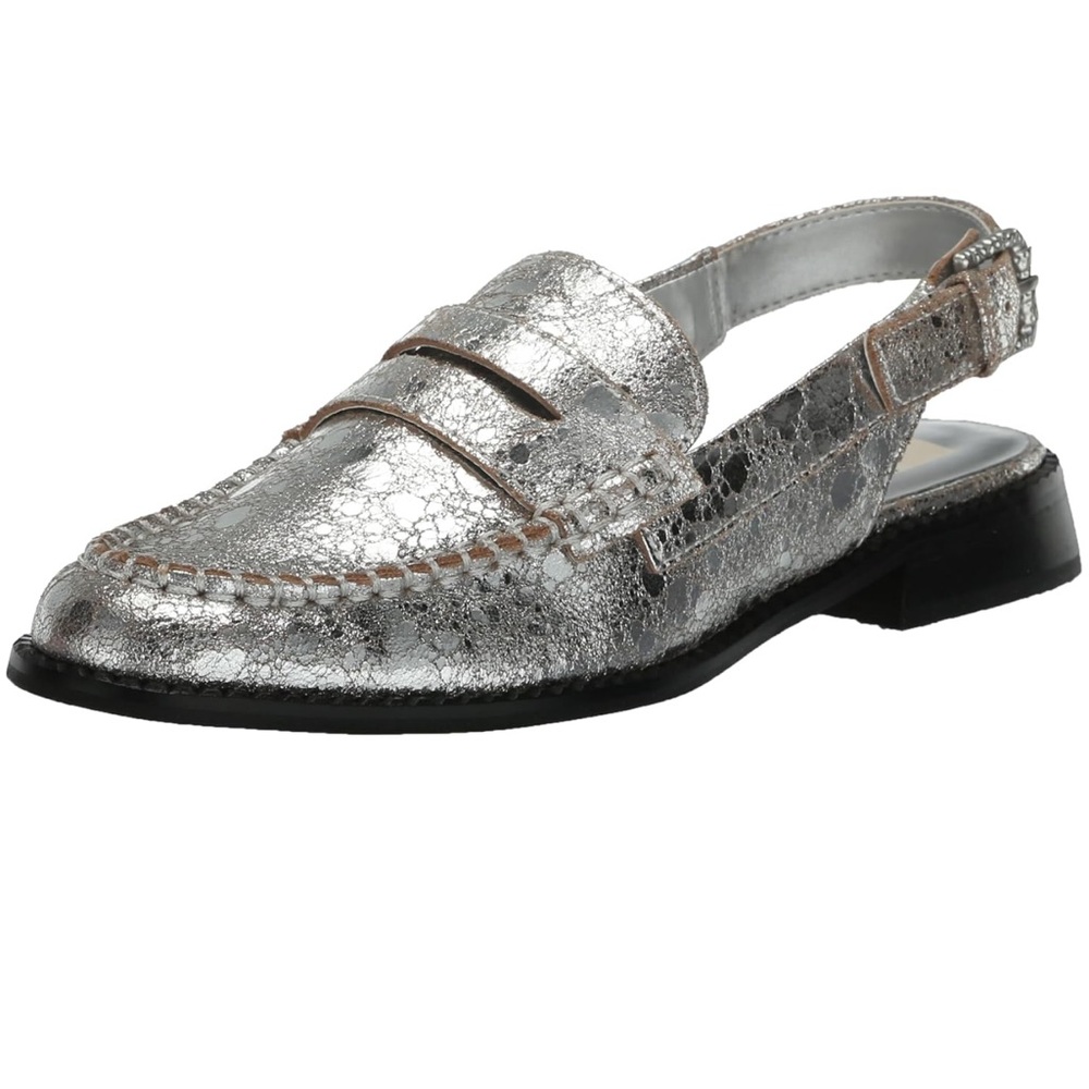 Dolce Vita Silver Leather Hardi Loafers